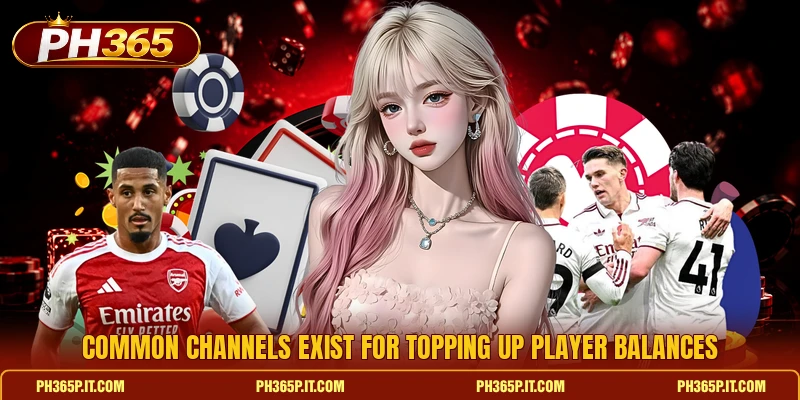 Common channels exist for topping up player balances
