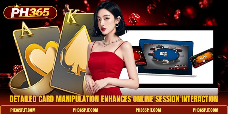 Detailed card manipulation enhances online session interaction Detailed card manipulation enhances online session interaction