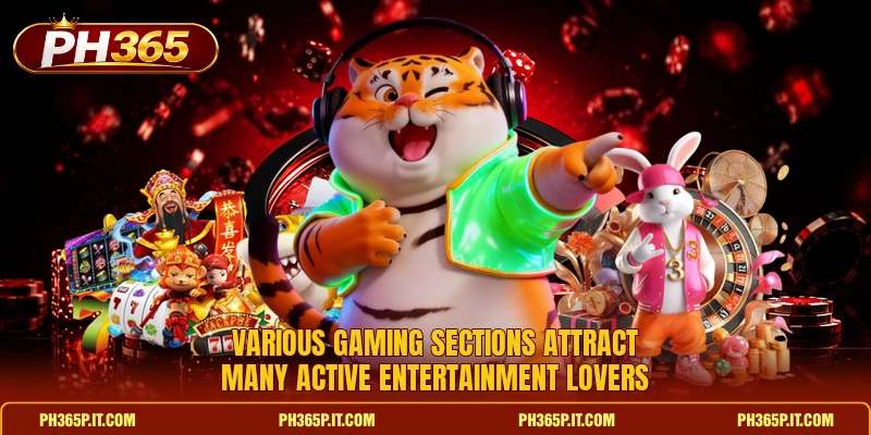 Various gaming sections attract many active entertainment lovers Various gaming sections attract many active entertainment lovers